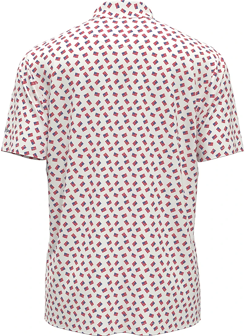 Callaway Boys' Multi-Flag Allover Print Polo Shirt