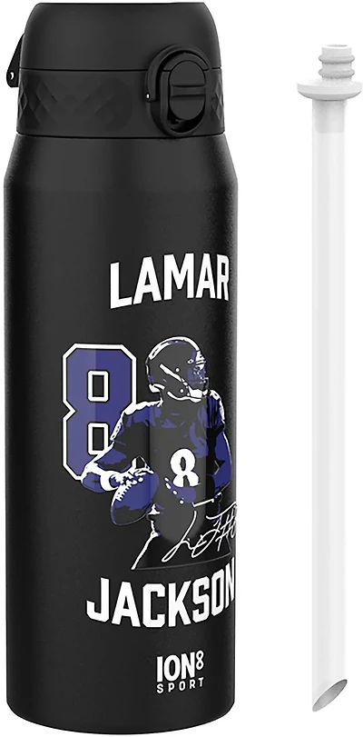 ION8 Baltimore Ravens Lamar Jackson Locked In Thermal Steel 24 oz. Water Bottle