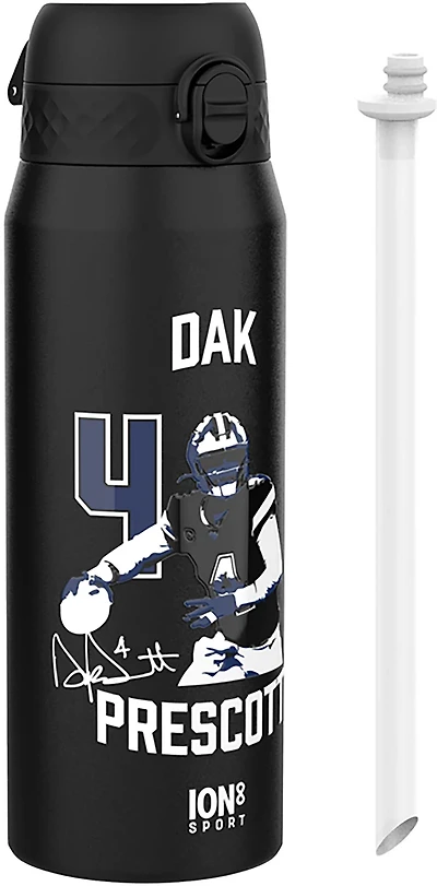 ION8 Dallas Cowboys Dak Prescott Locked In 24 oz Thermal Steel Water Bottle