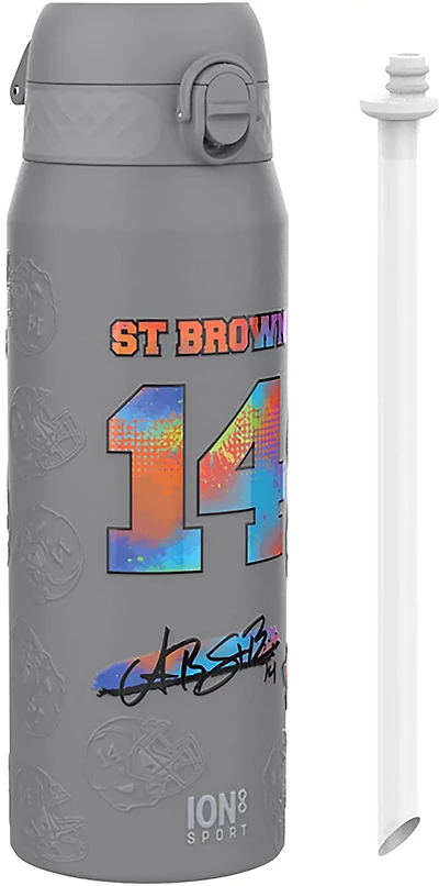 ION8 Detroit Lions Amon-Ra St. Brown Signature 24 oz Thermal Steel Water Bottle