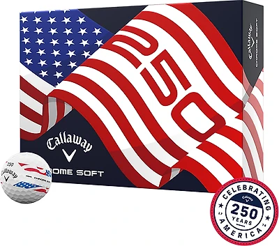 Callaway 2026 Chrome Soft USA Stripe Golf Balls 12-pack