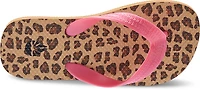 O'Rageous Girls' Cheetah Print Flip Flops