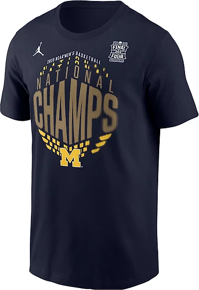 Jordan Men's Michigan Wolverines Basketball 2026 National Champions Locker Room Short Sleeve T-Shirt