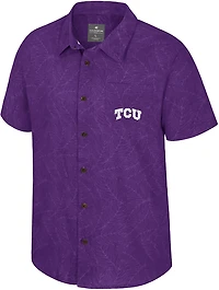 Colosseum Athletics Men's Texas Christian University Duncan Button Down Camp Shirt