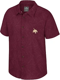 Colosseum Athletics Men's Texas State University Duncan Button Down Camp Shirt
