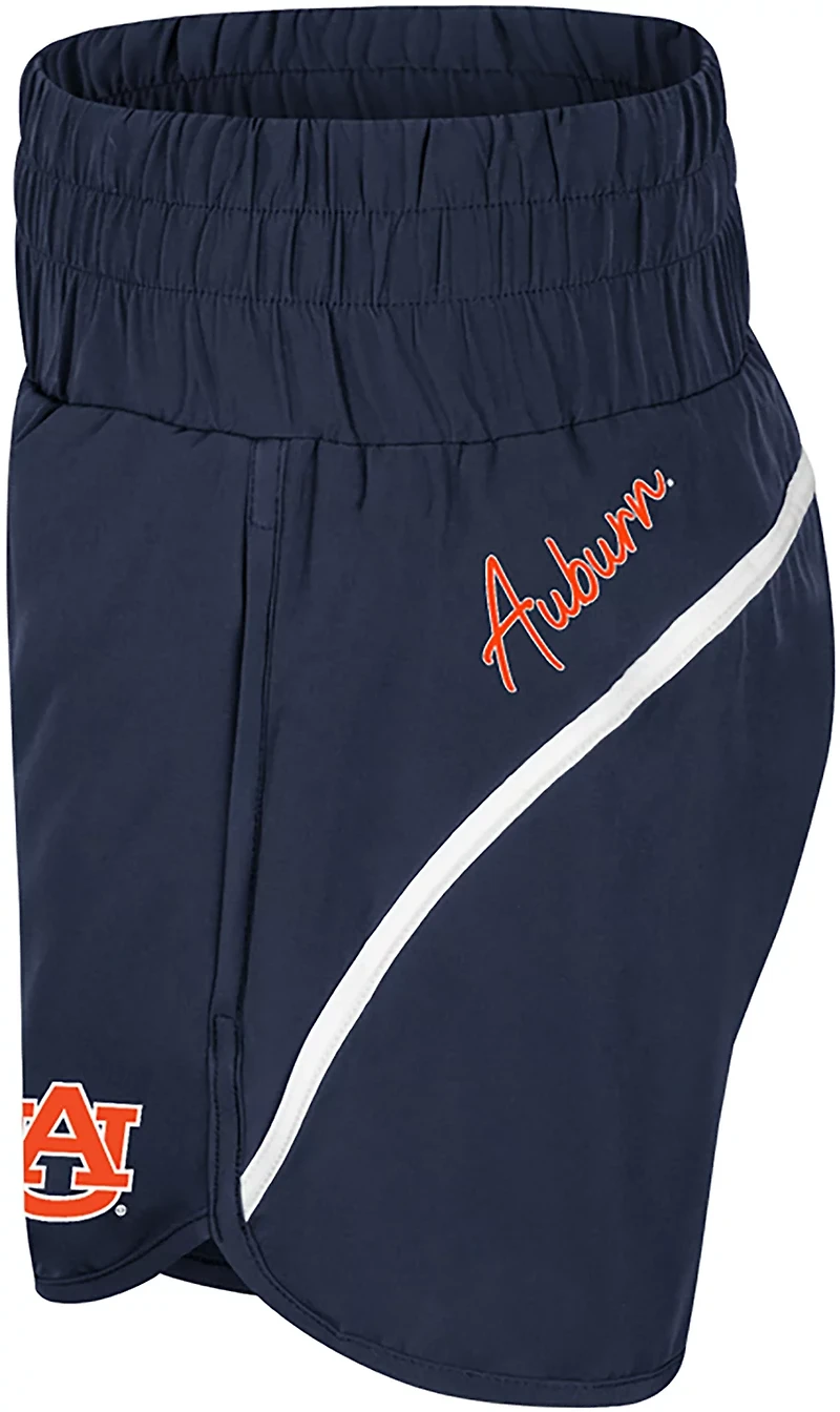 Colosseum Athletics Women's Auburn University Levitation High Waist Shorts 2.5