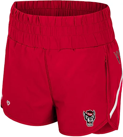 Colosseum Athletics Women's North Carolina State University Levitation High Waist Shorts 2.5