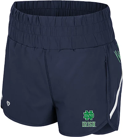 Colosseum Athletics Women's University of Notre Dame Levitation High Waist Shorts 2.5