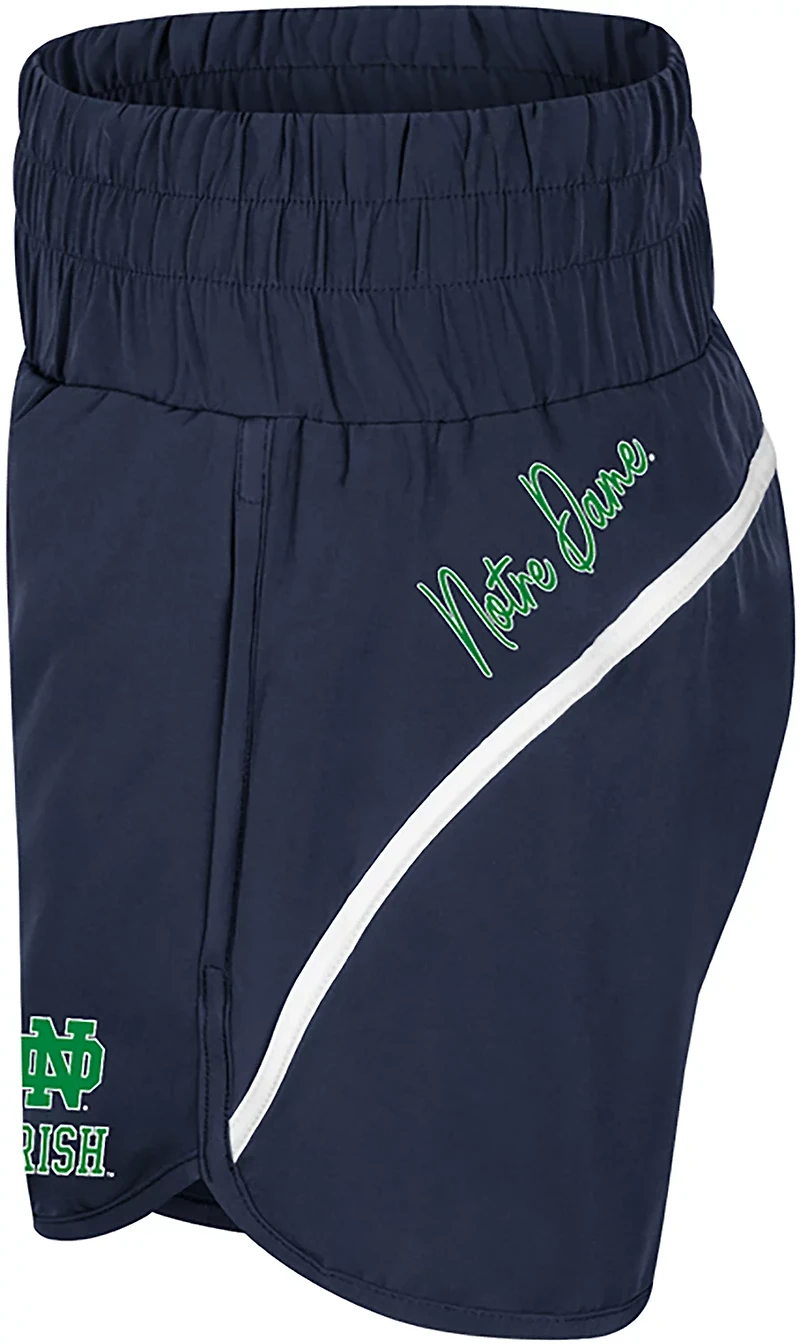 Colosseum Athletics Women's University of Notre Dame Levitation High Waist Shorts 2.5