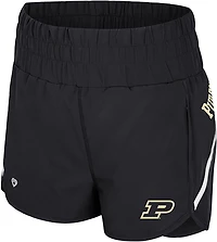 Colosseum Athletics Women's Purdue University Levitation High Waist Shorts 2.5