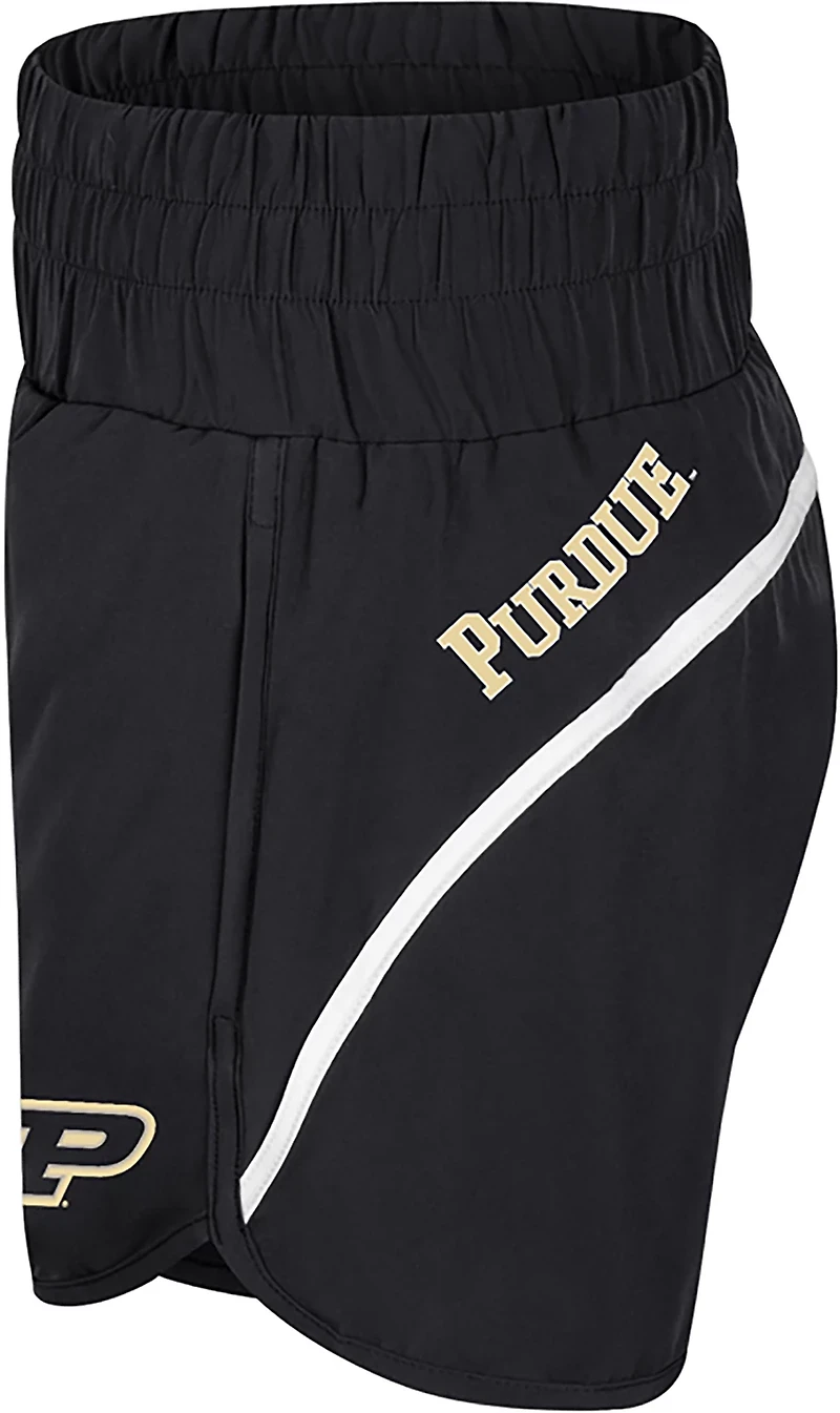 Colosseum Athletics Women's Purdue University Levitation High Waist Shorts 2.5
