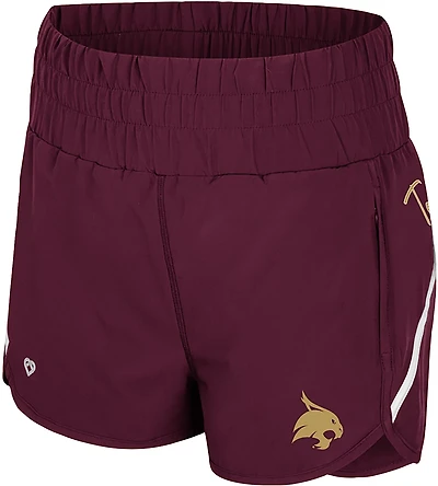 Colosseum Athletics Women's Texas State University Levitation High Waist Shorts 2.5