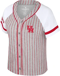 Colosseum Athletics Women's University of Houston This Feeling Baseball Stripe Knit Top