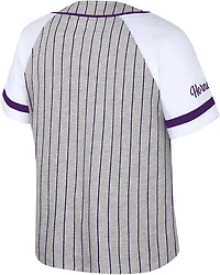 Colosseum Athletics Women's Texas Christian University This Feeling Baseball Stripe Knit Top