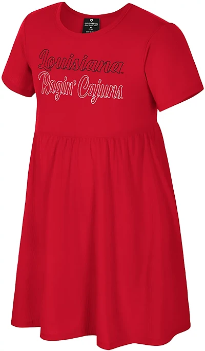 Colosseum Athletics Girls' University of Louisiana at Lafayette Riley Ribbed Dress