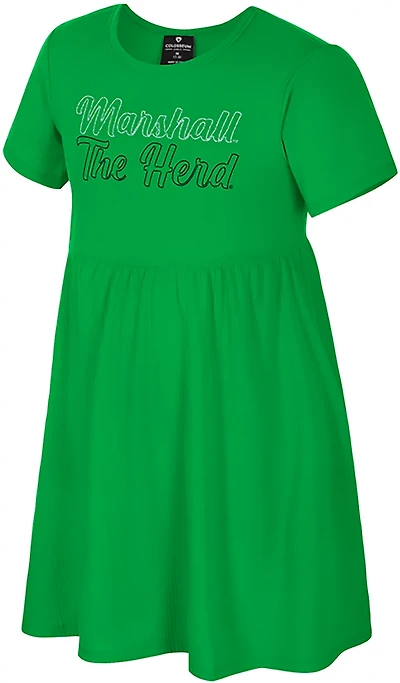 Colosseum Athletics Girls' Marshall University Riley Ribbed Dress