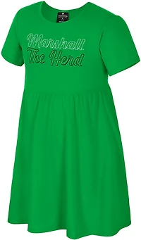 Colosseum Athletics Girls' Marshall University Riley Ribbed Dress