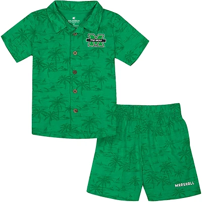 Colosseum Athletics Toddlers' Marshall University Bloofy Camp Shirt and Shorts Set