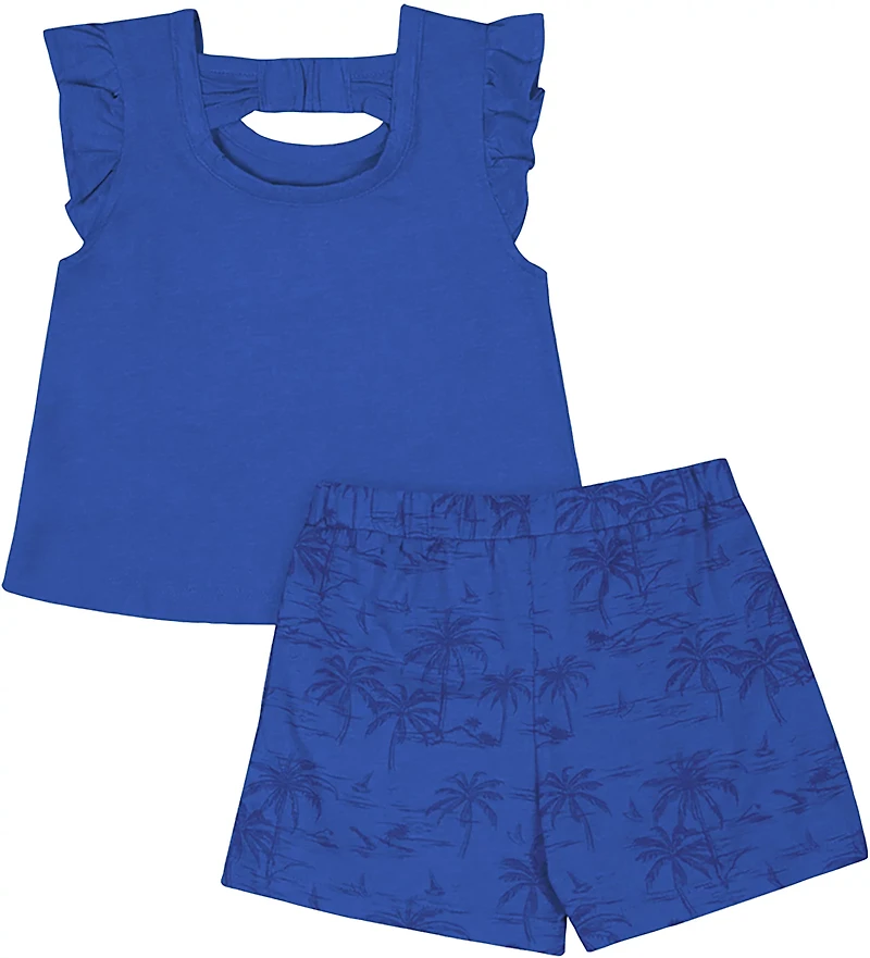 Colosseum Toddler Girls' University of Memphis Joy Palm Shirt and Skort Set