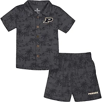 Colosseum Athletics Toddlers' Purdue University Bloofy Camp Shirt and Shorts Set