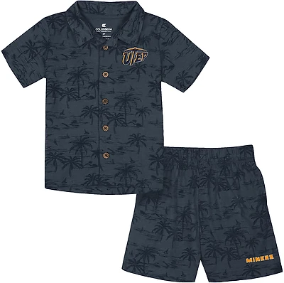 Colosseum Athletics Toddlers' University of Texas at El Paso Bloofy Camp Shirt and Shorts Set