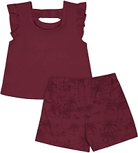 Colosseum Toddler Girls' Virginia Tech Joy Palm Shirt and Skort Set