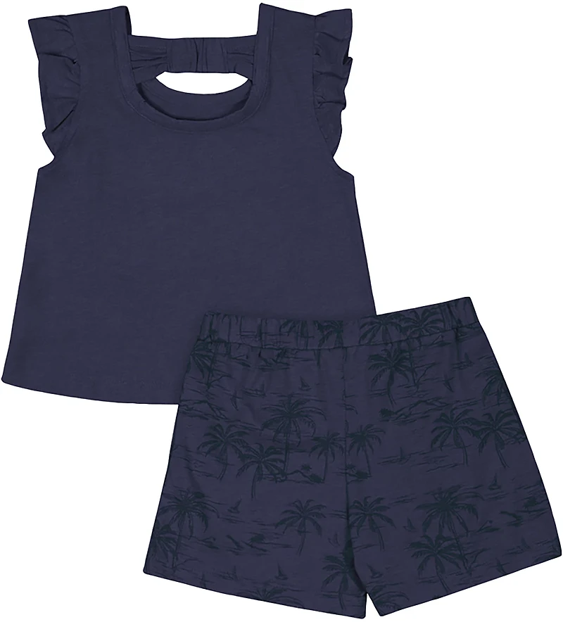 Colosseum Toddler Girls' West Virginia University Joy Palm Shirt and Skort Set