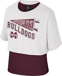 Colosseum Athletics Girls' Mississippi State University Riley 2Fer Graphic T-shirt