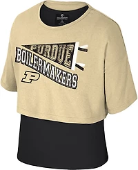Colosseum Athletics Girls' Purdue University Riley 2Fer Graphic T-shirt