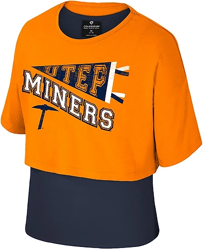 Colosseum Athletics Girls' University of Texas at San Antonio Riley 2Fer Graphic T-shirt
