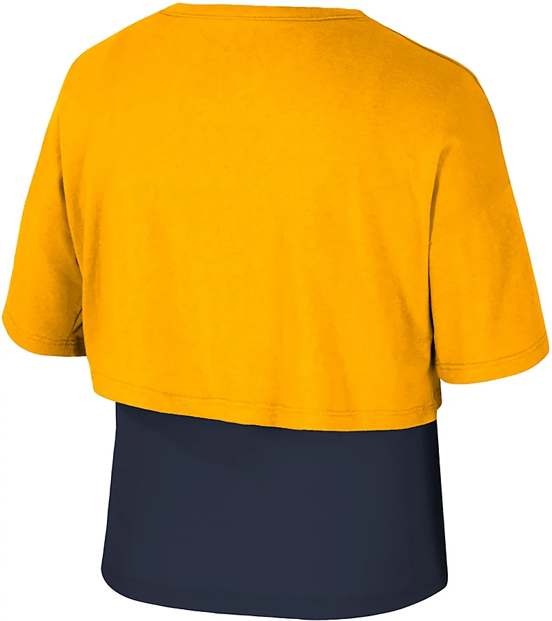 Colosseum Athletics Girls' West Virginia University Riley 2Fer Graphic T-shirt