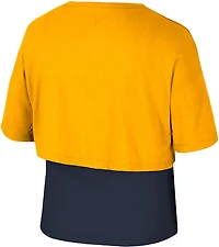Colosseum Athletics Girls' West Virginia University Riley 2Fer Graphic T-shirt