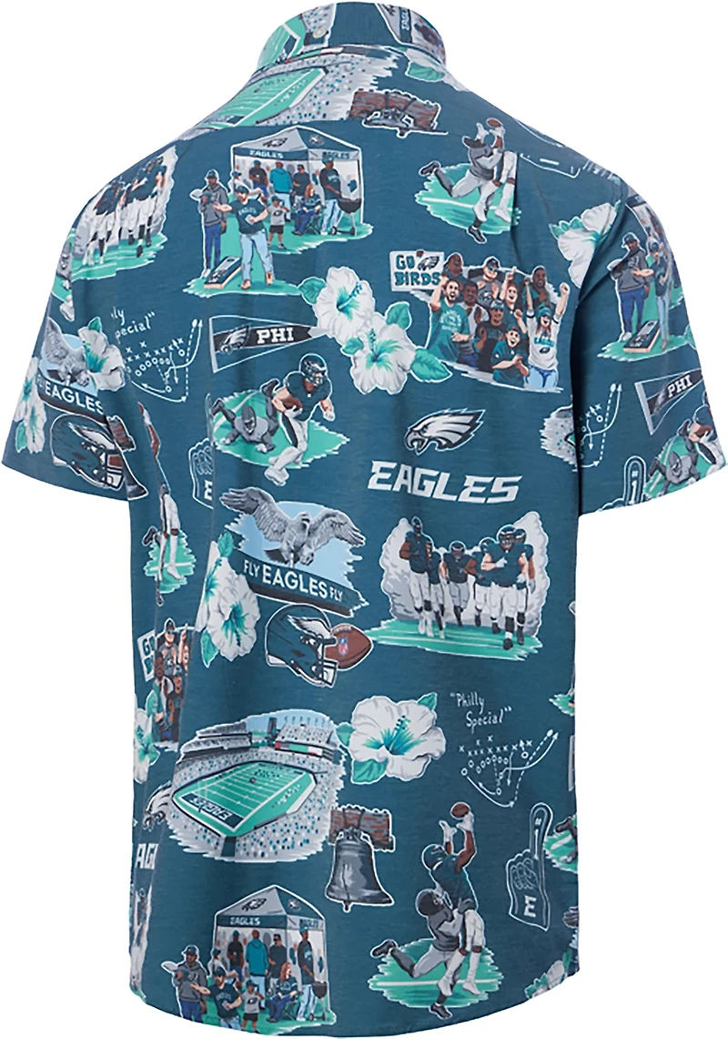 Reyn Spooner Men's Philadelphia Eagles Scenic Performance Button Front Shirt