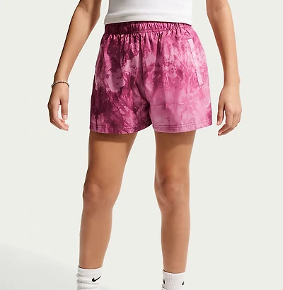 Nike Girls' Sportswear Club Woven Graphic Shorts