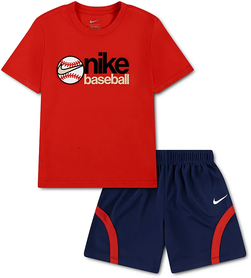 Nike Boys' 4-7 Baseball Graphic T-shirt and Shorts Set