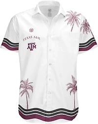 Dyme Lyfe Men's Texas A&M University Sublimated Mascot Palm Trees Button Up Shirt