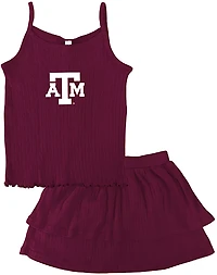 Two Feet Ahead Toddler Girls' Texas A&M University Pointelle Tank and Layered Skort Set