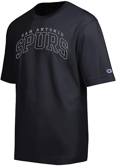 Champion Men's San Antonio Spurs Arch Wordmark All Star Short Sleeve T-shirt