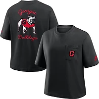 Nike Women's University of Georgia Legacy Pocket Boxy T-shirt