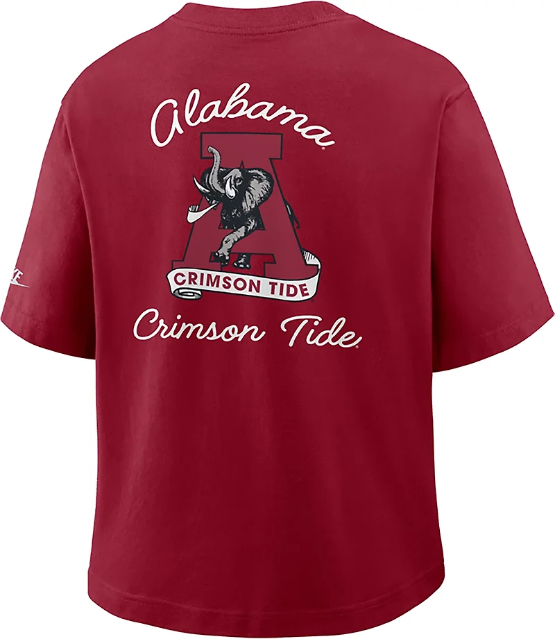 Nike Women's University of Alabama Legacy Pocket Boxy T-shirt