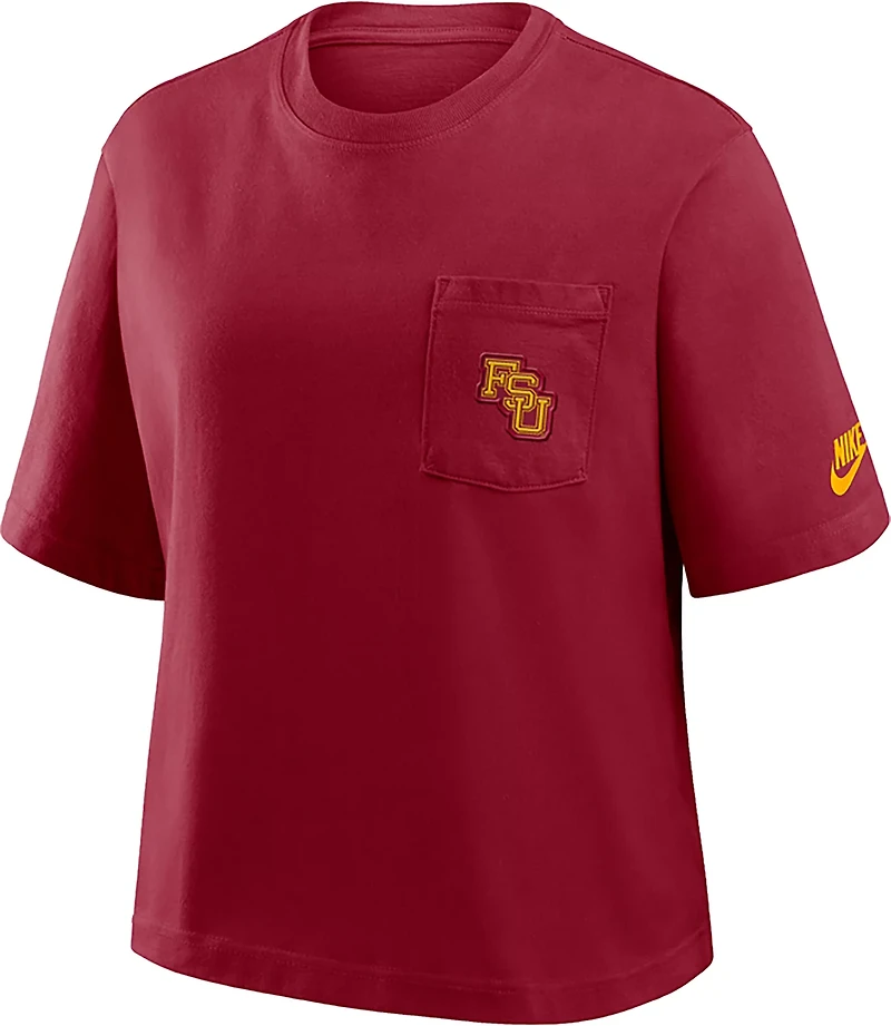 Nike Women's Florida State University Legacy Pocket Boxy T-shirt