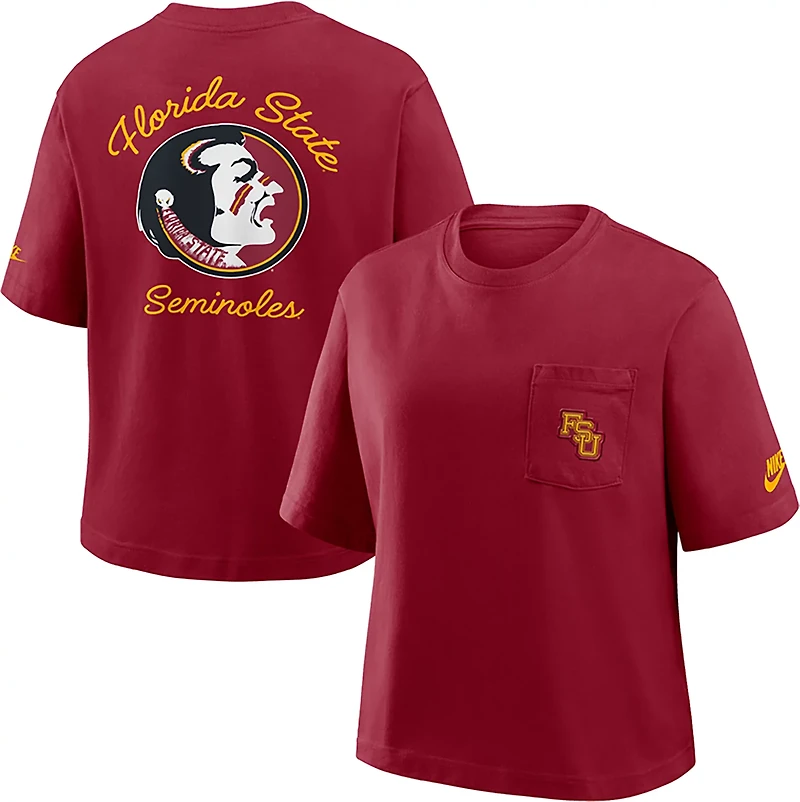 Nike Women's Florida State University Legacy Pocket Boxy T-shirt