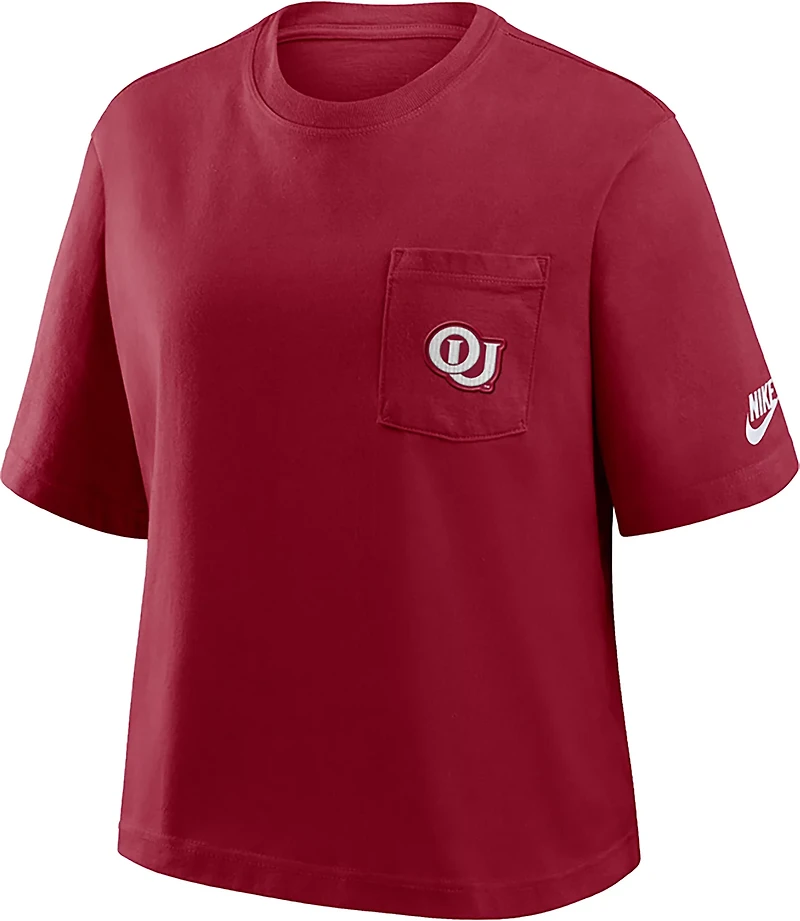 Nike Women's University of Oklahoma Legacy Pocket Boxy T-shirt
