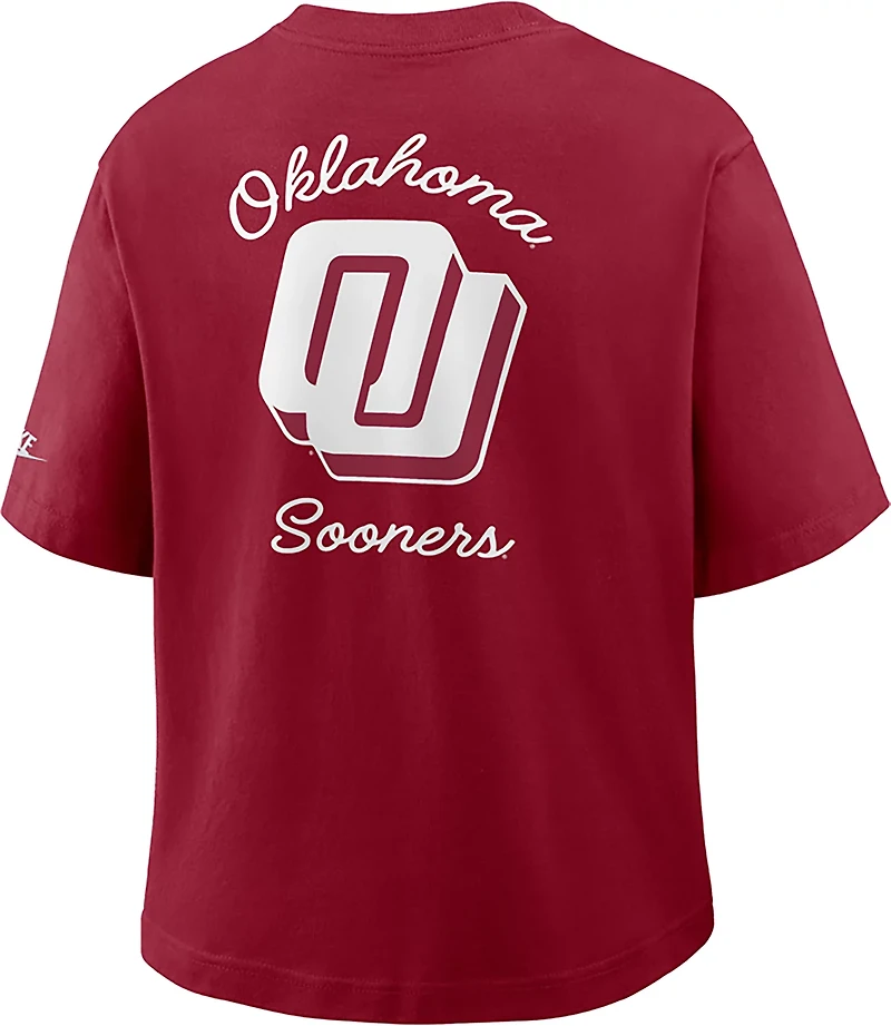 Nike Women's University of Oklahoma Legacy Pocket Boxy T-shirt