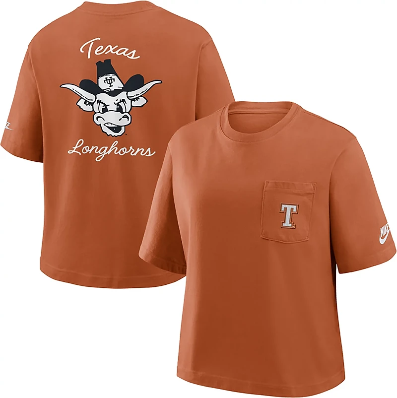 Nike Women's University of Texas Legacy Pocket Boxy T-shirt
