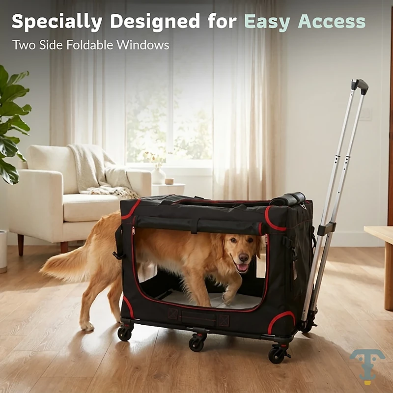 Katziela Mega Cruizer Large Black Pet Carrier