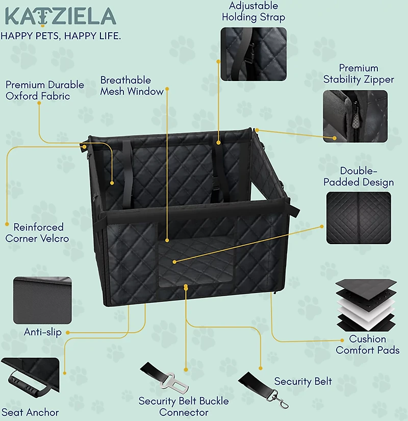 Katziela Double Dog Car Seat Large Cover