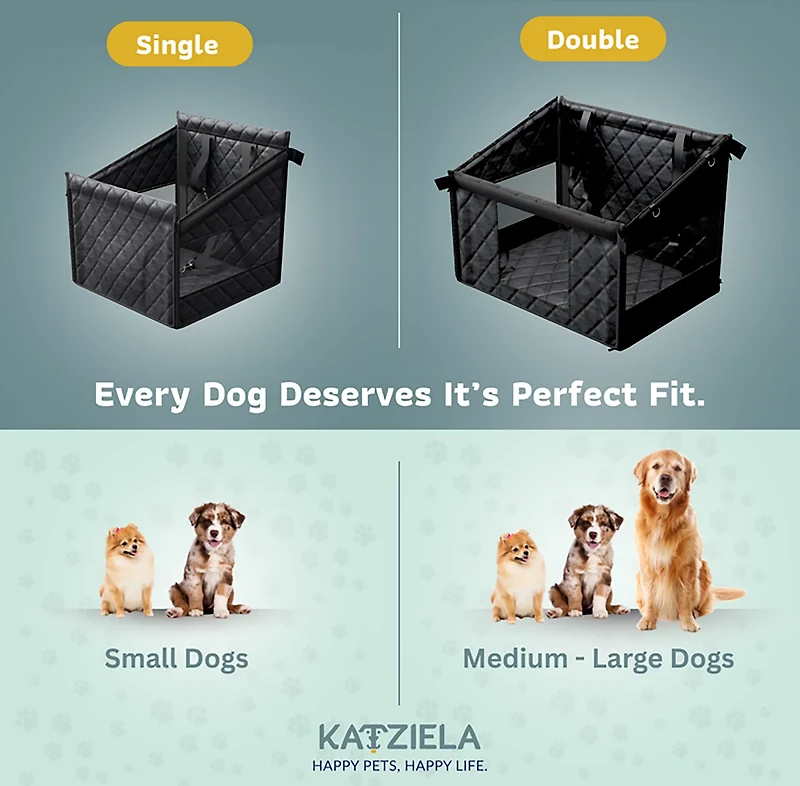 Katziela Double Dog Car Seat Large Cover