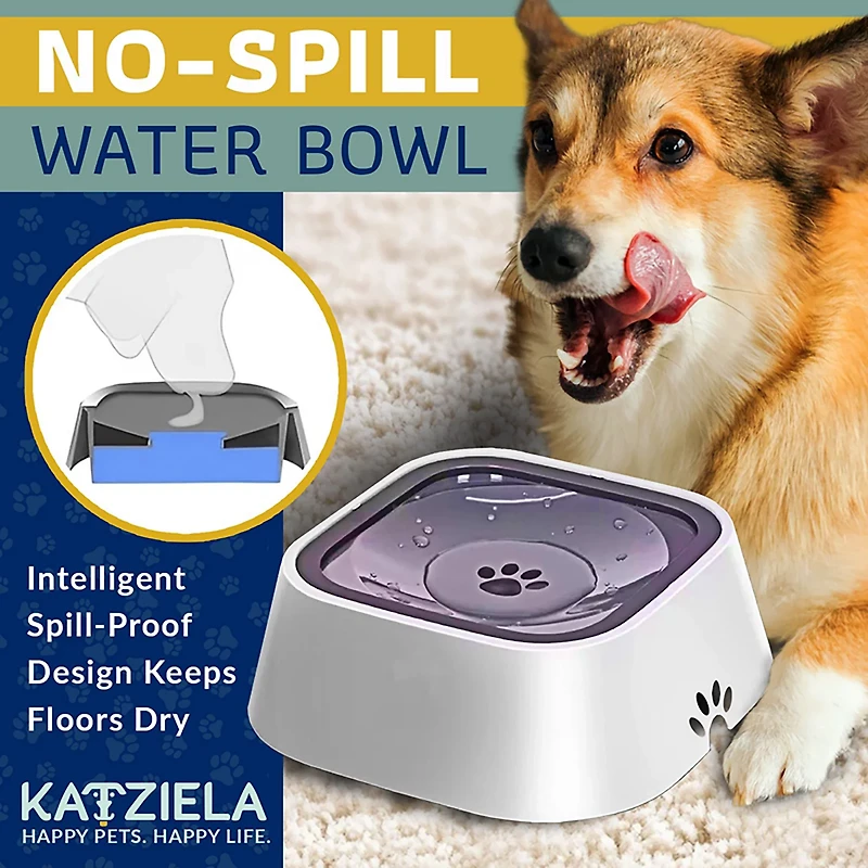 Katziela No Spill 35 oz. Water Bowl