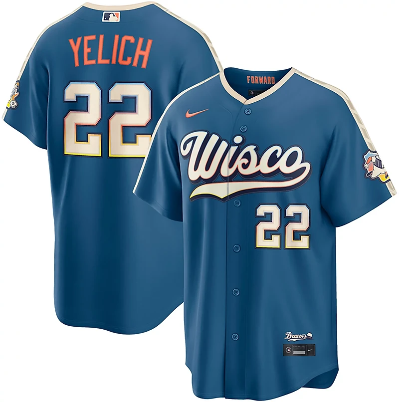 Nike Men's Milwaukee Brewers Christian Yelich 2026 Stadium City Connect Jersey